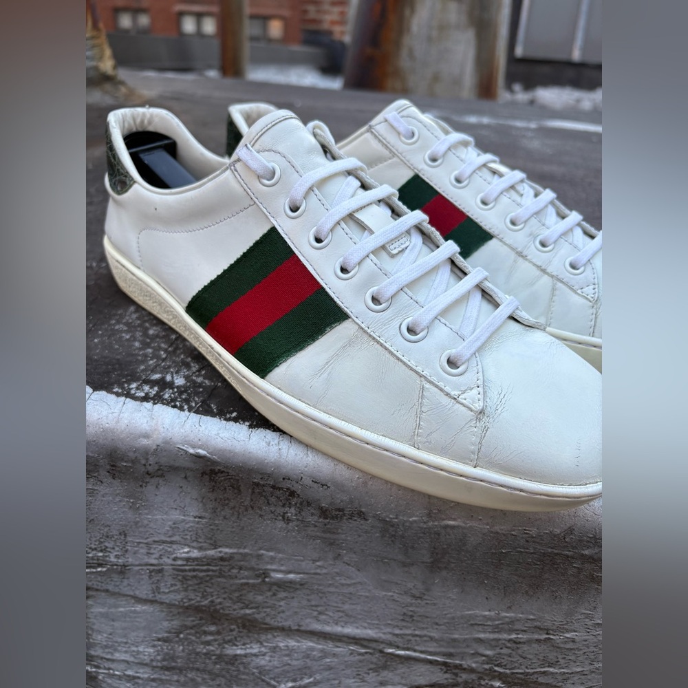 AUTHENTIC Gucci Ace Classic Sneakers Men US 9/9.5 - Picture 5 of 10